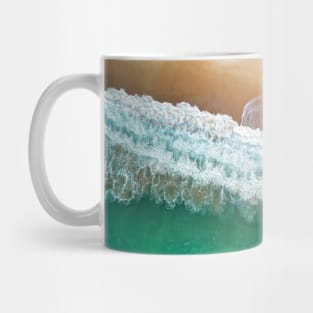 Seaside and wave #5 Sea foam. Aerial view Mug